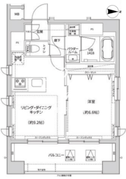 ガレリアレジデンス南千住 1006 間取り図