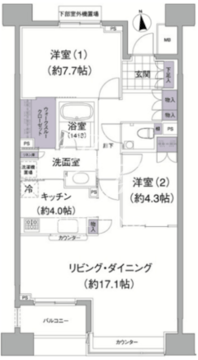 アビティ目黒 702 間取り図