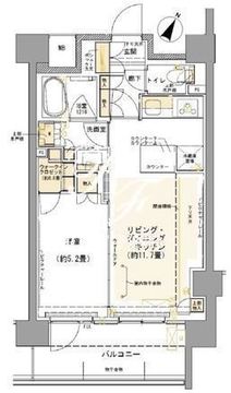 コムレジ赤羽 406 間取り図