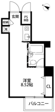 メゾン・ド・ヴィレ麻布台 206 間取り図