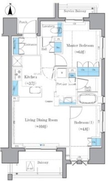 ヴィークグレイス三番町 302 間取り図