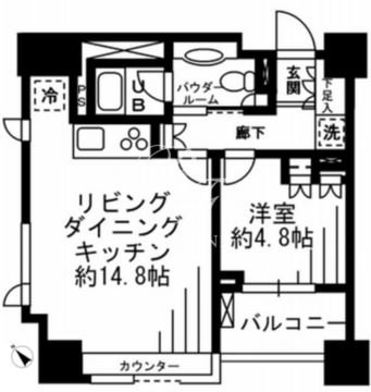 レジディア勝どき 603 間取り図