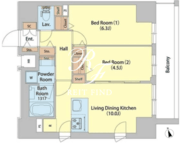 サイオン町屋 1503 間取り図