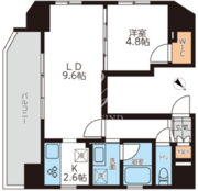 グランパセオ本駒込 1401 間取り図