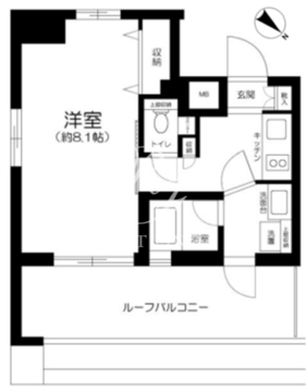 ズーム白金高輪 1102 間取り図