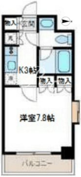 レジディア後楽園 1102 間取り図