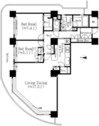 リバーポイントタワー 1812 間取り図