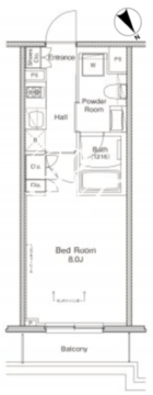 プラウドフラット渋谷富ヶ谷 407 間取り図