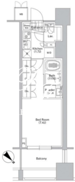 コンフォリア渋谷ウエスト 810 間取り図