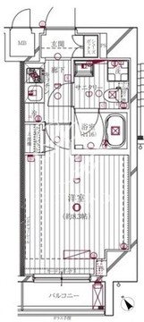 スプレスター浅草寿町 401 間取り図