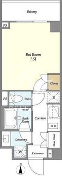 オアーゼ新宿市谷薬王寺 A-302 間取り図