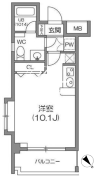 ルクレ森下レジデンス 608 間取り図