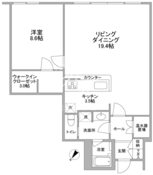 渋谷プロパティータワー 1304 間取り図