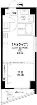 メゾン鳥越 402 間取り図