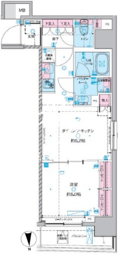 ジェノヴィア東神田グリーンヴェール 502 間取り図