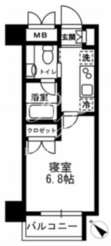 レジディア月島3 1205 間取り図