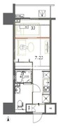 ジェノヴィア東神田グリーンヴェール 706 間取り図