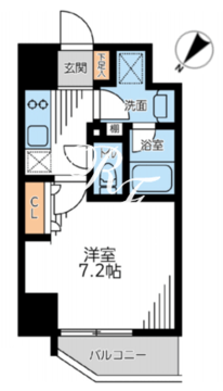 ザ・パーククロス門前仲町 301 間取り図