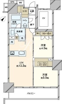 リビオレゾン上野根岸 2階 間取り図