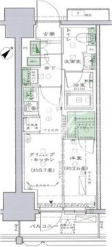 リビオレゾン上野根岸 207 間取り図