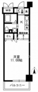 レジディア上野御徒町 1102 間取り図