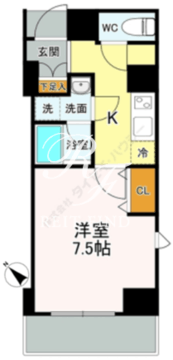 スカイステージ築地 401 間取り図