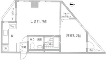 レジディア桜上水 502 間取り図