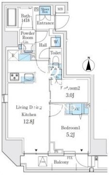 リビオメゾン上野松が谷 401 間取り図