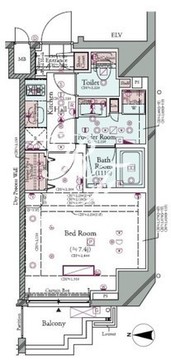 コンシェリア麻布十番TOKYOPREMIUM 201 間取り図