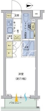 アジールコート品川中延 107 間取り図