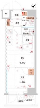 ハーモニーレジデンス東京サウス大塚 202 間取り図