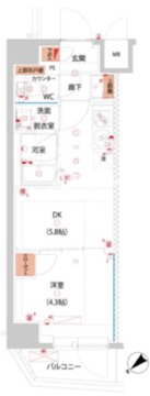 ハーモニーレジデンス東京サウス大塚 1103 間取り図