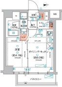 ハーモニーレジデンス東京羽田スカイブリッジ 308 間取り図