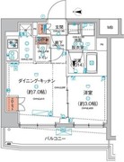 ハーモニーレジデンス東京羽田スカイブリッジ 603 間取り図