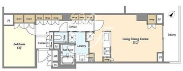 ブリリア代官山プレステージ 418 間取り図