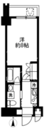 アジールコート麻布十番 409 間取り図