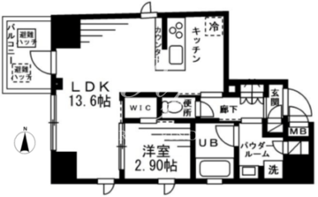 NTPRレジデンス上野稲荷町 301 間取り図