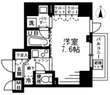 NTPRレジデンス上野稲荷町 403 間取り図