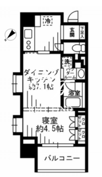 レジディア池尻大橋 1001 間取り図