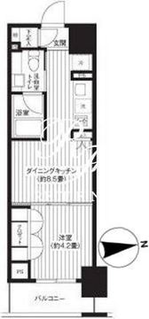 レジディア新御徒町 702 間取り図