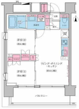 レジディア品川シーサイド 1005 間取り図