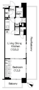 ブリリアイスト三軒茶屋 I-522 間取り図