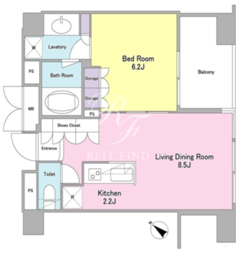 ランテンヌ四谷 305 間取り図