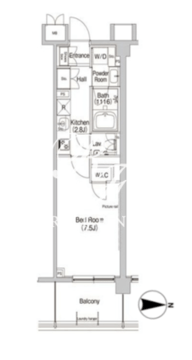 ヒューリックレジデンス新宿戸山 203 間取り図