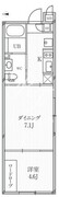 ルクレ高田馬場 403 間取り図