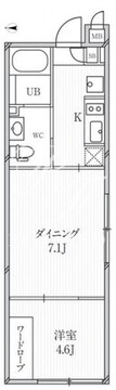 ルクレ高田馬場 403 間取り図