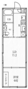 ルクレ高田馬場 405 間取り図 ?>