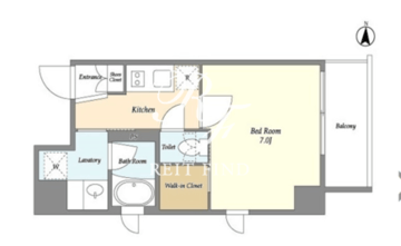 バウスフラッツ住吉 209 間取り図