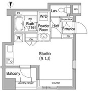 コンフォリア銀座イースト 1404 間取り図