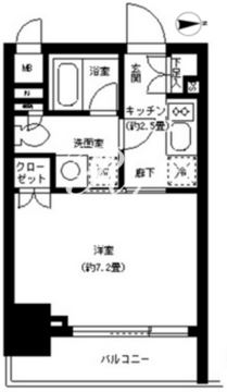 パークキューブ神田 606 間取り図